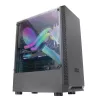Mars Gaming MCN2 case per PC gaming ATX con frontale a finestra laterale completa, griglia, design a doppia camera, ventola posteriore da 12cm, nero