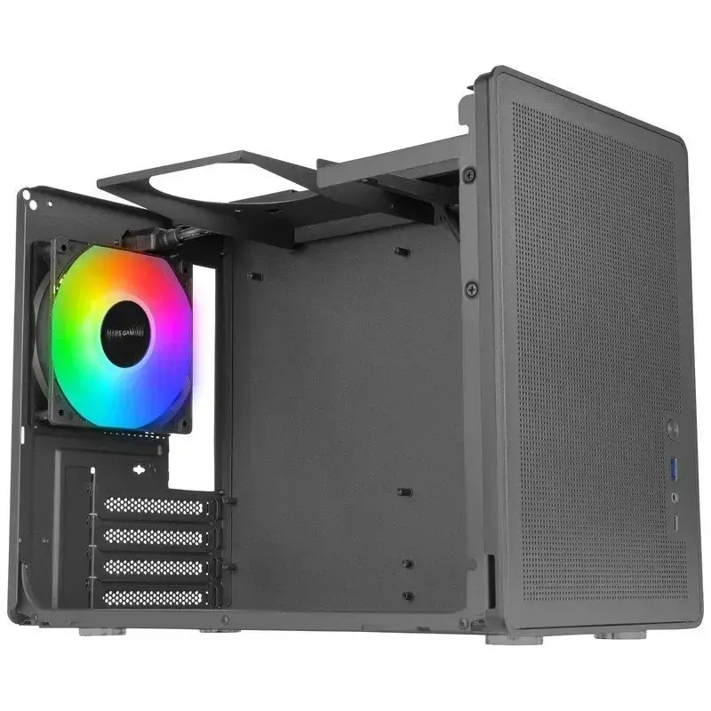 Case per computer Mars Gaming MCXPS mATX ultra-compatto nero