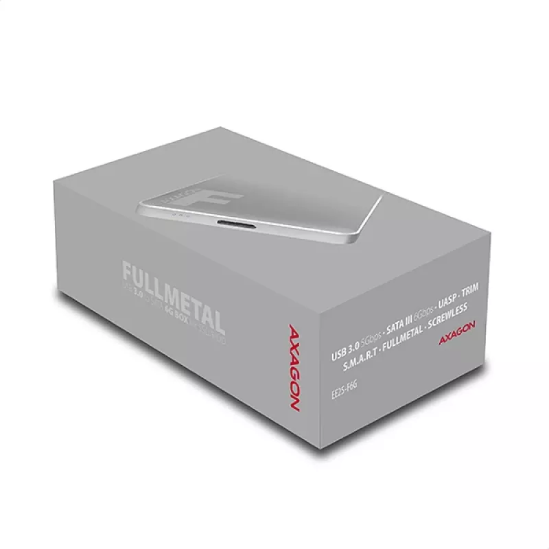 AXAGON EE25-F6G - case HDD / SSD - 2.5 inch - SATA - Serial ATA II - Serial ATA III - 5 Gbit/s - connettività USB - grigio
