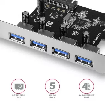 Axagon PCEU-430VL schede/adattatori di interfaccia interni USB 3.2 Gen 1 (3.1 Gen 1)