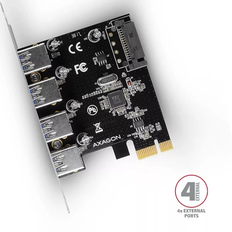 Axagon PCEU-430VL schede/adattatori di interfaccia interni USB 3.2 Gen 1 (3.1 Gen 1)