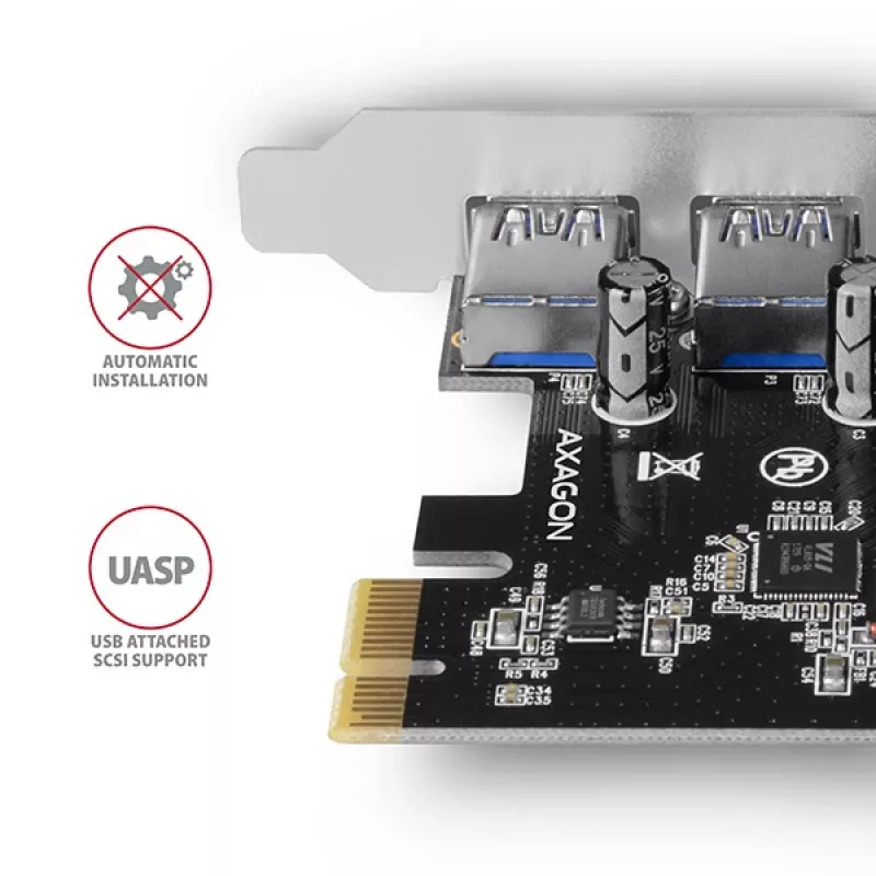Axagon PCEU-430VL schede/adattatori di interfaccia interni USB 3.2 Gen 1 (3.1 Gen 1)