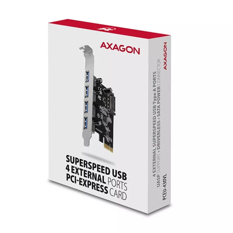 Axagon PCEU-430VL schede/adattatori di interfaccia interni USB 3.2 Gen 1 (3.1 Gen 1)