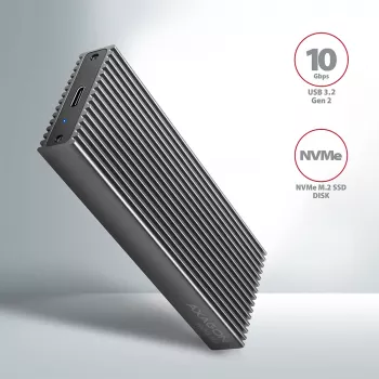 AXAGON EEM2-XR - cover - metallo - argento - M.2 - qualsiasi marca - 112 mm