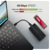 Axagon EEM2-40G case USB-C 40Gbps per SSD M.2 NVMe, alluminio ARMORED