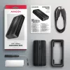 Axagon EEM2-40G case USB-C 40Gbps per SSD M.2 NVMe, alluminio ARMORED