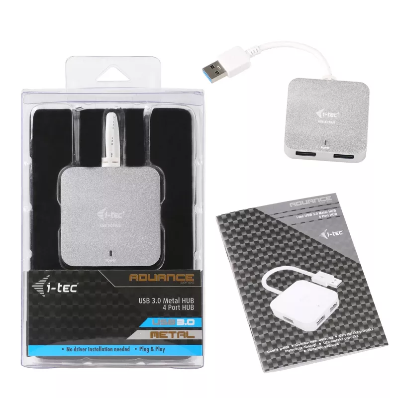 i-tec HUB passivo USB 3.0 in metallo 4 porte