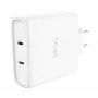 Caricabatterie TRUST Maxo 100W 2-Port USB-C GaN — 100 W, 2x USB-C, 20 V max, AC, interno, cavo 2 m, bianco