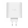 Caricabatterie TRUST Maxo 100W 2-Port USB-C GaN — 100 W, 2x USB-C, 20 V max, AC, interno, cavo 2 m, bianco