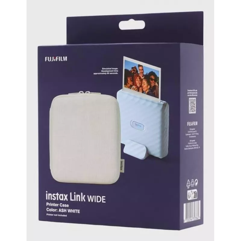 Custodia per stampante Fujifilm per instax Link Wide (modello 70100162648) – bianco cenere