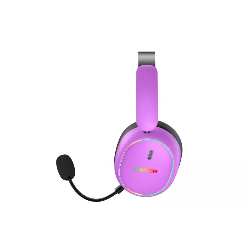 Headset wireless HATOR Phoenix 2 cavo e wireless head-band gaming USB Type-C / USB Type-A Bluetooth viola