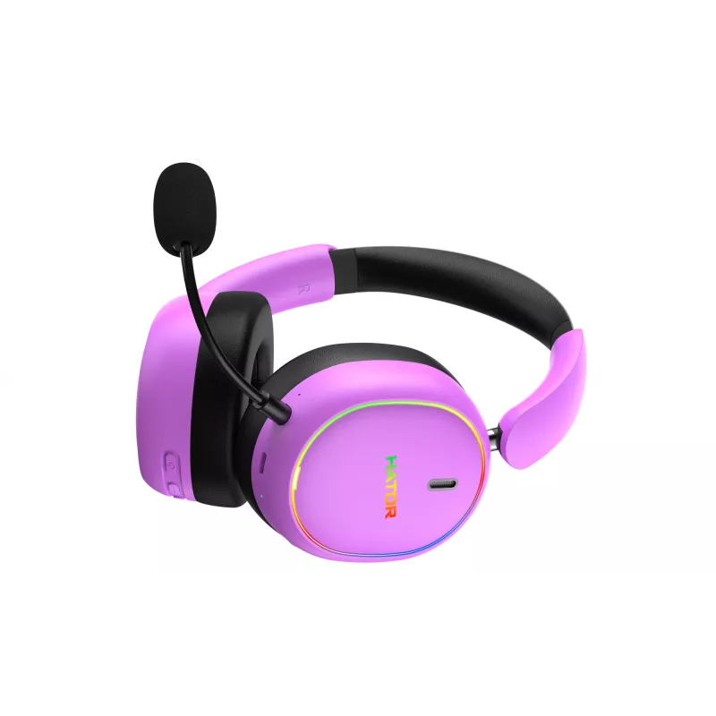 Headset wireless HATOR Phoenix 2 cavo e wireless head-band gaming USB Type-C / USB Type-A Bluetooth viola