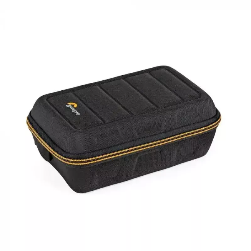 Borsa per fotocamera Lowepro HARDSIDE CS 60 — custodia rigida, compatta, 140×85×227 mm, nero/arancione