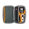 Borsa per fotocamera Lowepro HARDSIDE CS 60 — custodia rigida, compatta, 140×85×227 mm, nero/arancione