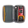 Borsa per fotocamera Lowepro HARDSIDE CS 60 — custodia rigida, compatta, 140×85×227 mm, nero/arancione