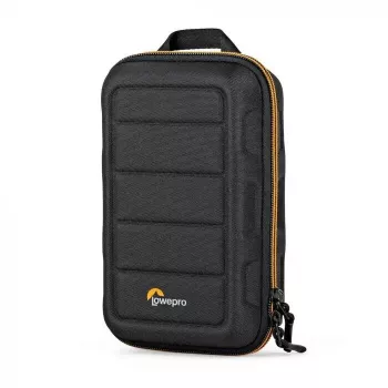 Borsa per fotocamera Lowepro HARDSIDE CS 60 — custodia rigida, compatta, 140×85×227 mm, nero/arancione