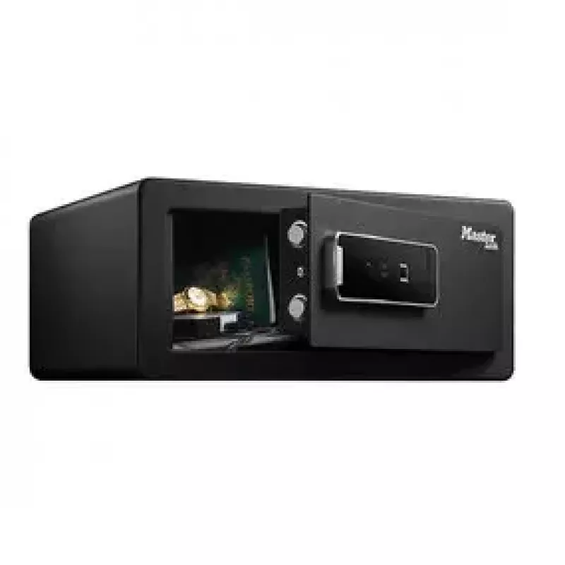 Cassaforte autoportante MASTER LOCK LX110BEURHRO nera 2 chiavi lettore di impronte digitali