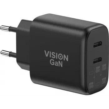 Caricabatterie per dispositivi mobili VISION modello TC-PUSBCEU/65 – alimentatore USB per telefoni e tablet