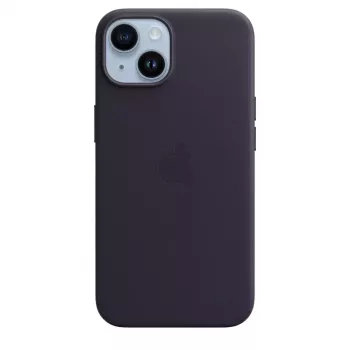 Custodia in pelle MagSafe per Apple iPhone 14 — viola, compatibile con 6,1 pollici