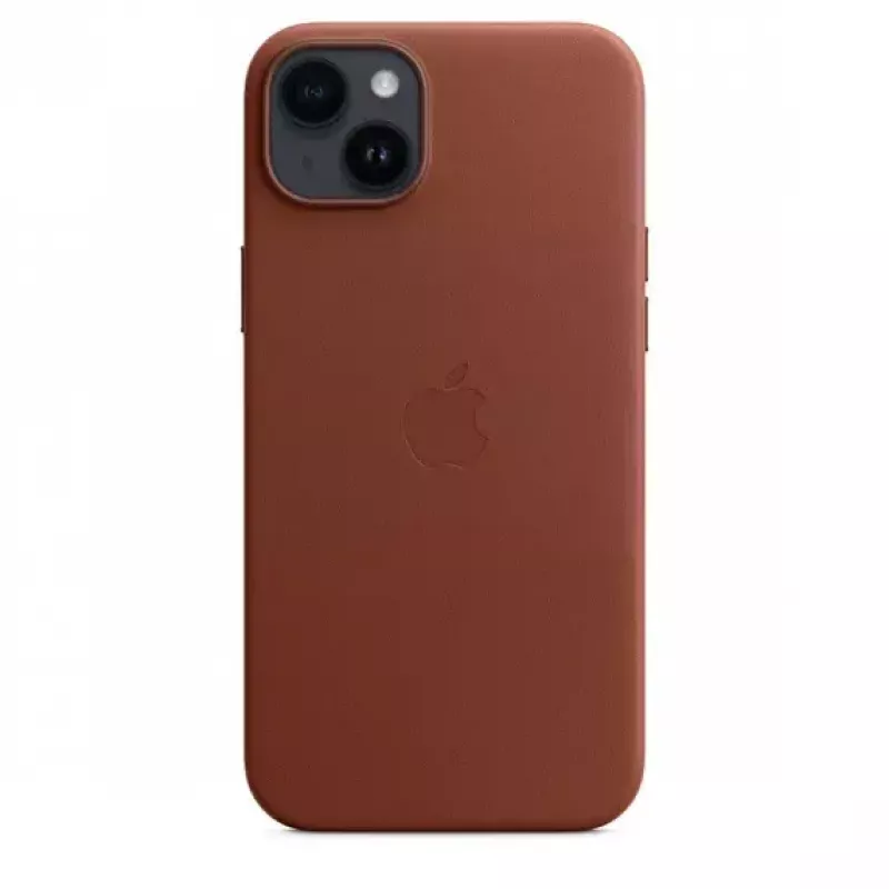 Cover Apple iPhone 14 Plus custodia in pelle compatibile MagSafe Umber