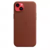 Cover Apple iPhone 14 Plus custodia in pelle compatibile MagSafe Umber