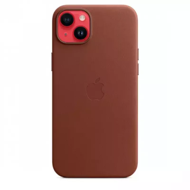 Cover Apple iPhone 14 Plus custodia in pelle compatibile MagSafe Umber