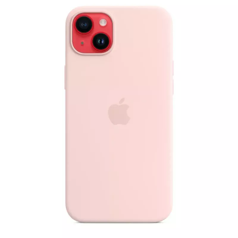 Custodia in silicone Apple iPhone 14 Plus MagSafe Chalk Pink