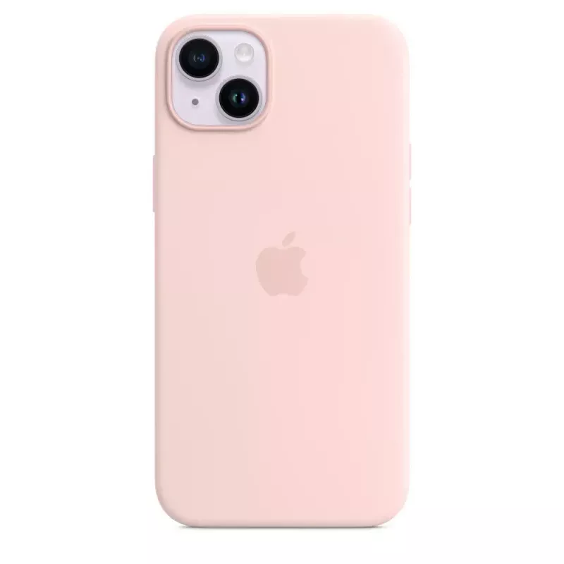 Custodia in silicone Apple iPhone 14 Plus MagSafe Chalk Pink