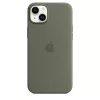 Cover Apple iPhone 14 Plus custodia in silicone compatibile MagSafe Oliv