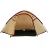 Tenda da campeggio estiva COLEMAN Darwin 4 Plus per 4 persone — beige/rosso scuro