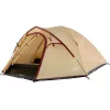 Tenda da campeggio estiva COLEMAN Darwin 4 Plus per 4 persone — beige/rosso scuro