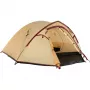 Tenda da campeggio estiva COLEMAN Darwin 4 Plus per 4 persone — beige/rosso scuro