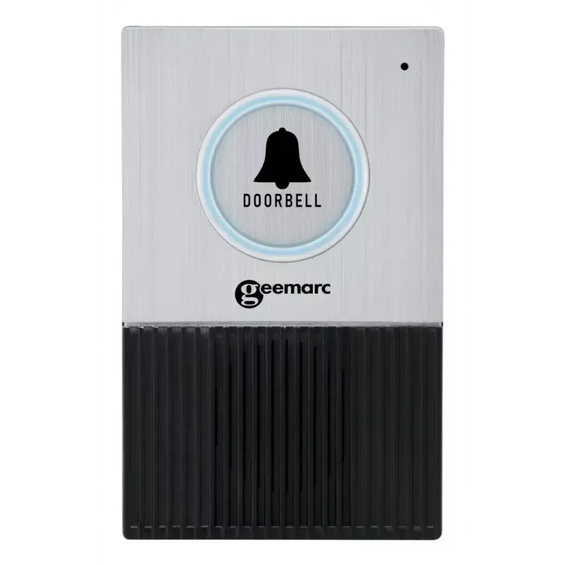 Campanello RING Geemarc 595 U.L.E Wireless IP44 batteria AA portata 50 m nero/argento