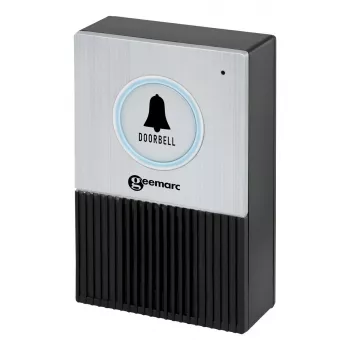 Campanello RING Geemarc 595 U.L.E Wireless IP44 batteria AA portata 50 m nero/argento
