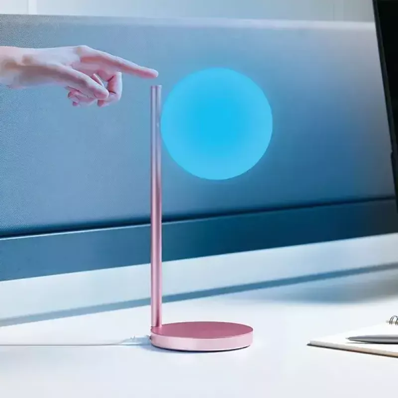 Lampada LED da tavolo Lexon Bubble Lamp LH70LP rosa chiaro 15W con caricabatterie wireless