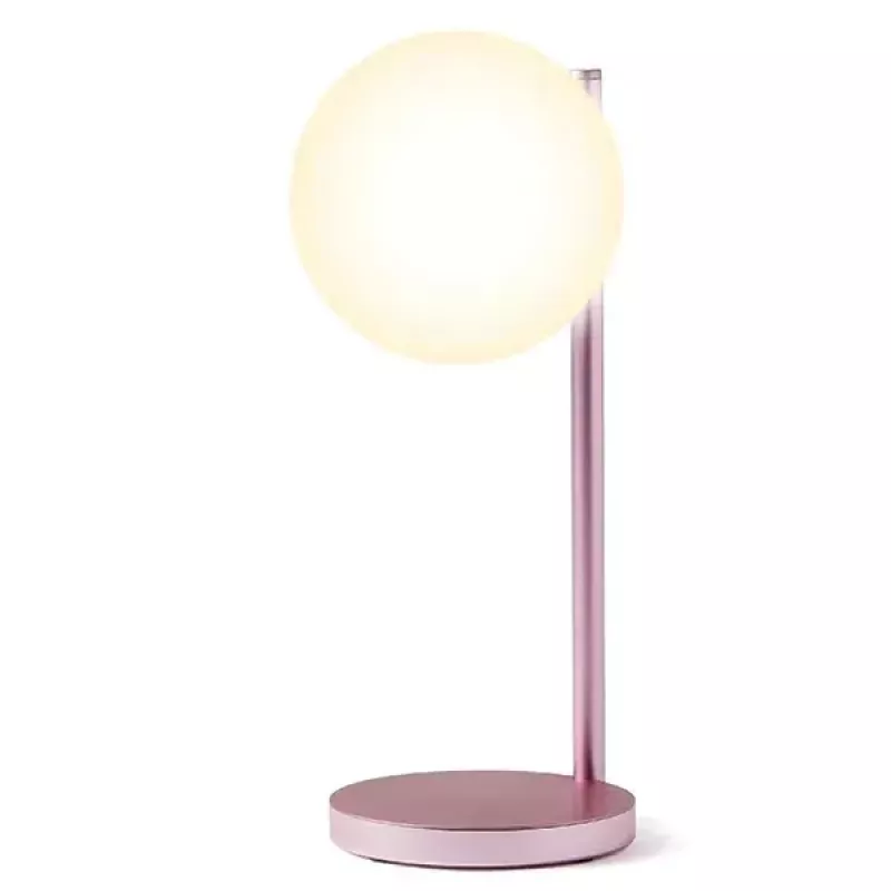 Lampada LED da tavolo Lexon Bubble Lamp LH70LP rosa chiaro 15W con caricabatterie wireless