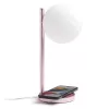 Lampada LED da tavolo Lexon Bubble Lamp LH70LP rosa chiaro 15W con caricabatterie wireless