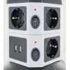 Prolunga elettrica Schwaiger STDT2718 1,8 m 7 prese AC per interni nero bianco