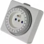 Timer analogico REV 0025020109 WS compatto bianco — interruttore meccanico per il controllo giornaliero
