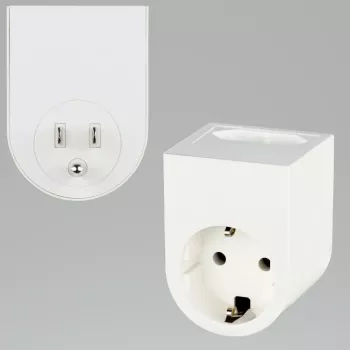 Adattatore da viaggio REV 0020440803 per prese USA, bianco