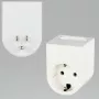 Adattatore da viaggio REV 0020440803 per prese USA, bianco