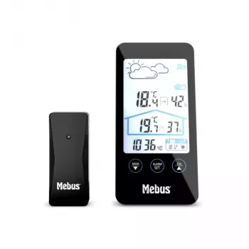 Stazione meteo digitale Mebus 11908 nera