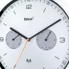 Orologio da parete/da tavolo Mebus 52826 rotondo nero grigio bianco