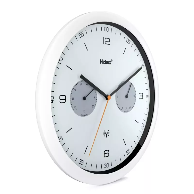 Orologio da parete/da tavolo Mebus 52826 rotondo nero grigio bianco