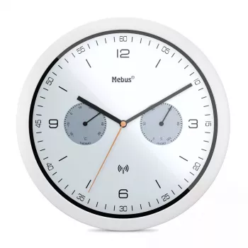 Orologio da parete/da tavolo Mebus 52826 rotondo nero grigio bianco