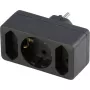 Adattatore REV SCHWA 0512733777, 2 vie con contatto di terra, nero