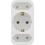 Adattatore elettrico REV 2 vie con contatto di terra, bianco, modello 0512735777 WS