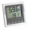 Igrometro elettronico per interni TFA-Dostmann 30.5010 display digitale grigio argento