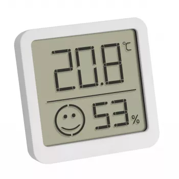 Termometro elettronico ambientale TFA-Dostmann 30.5053.02 per interni/esterni digitale argento bianco