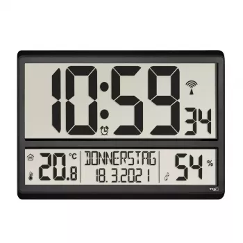 Sveglia digitale TFA-Dostmann 60.4520.01 nera a batteria